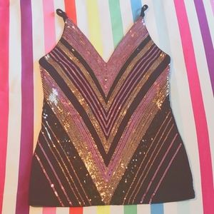 Venus Sequin Stripe Tank